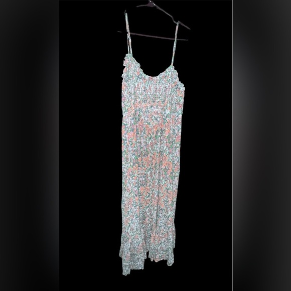 C&V Chelsea & Violet Boho Floral Midi Ruffle Dress W/Cut-Out Back - Picture 4 of 6